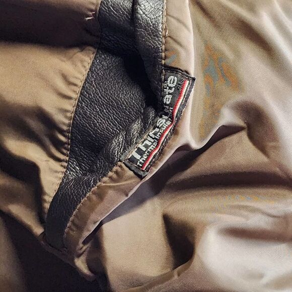 Vintage L.L. BEAN Brown Leather Flight Bomber Jacket - Picture 9 of 12